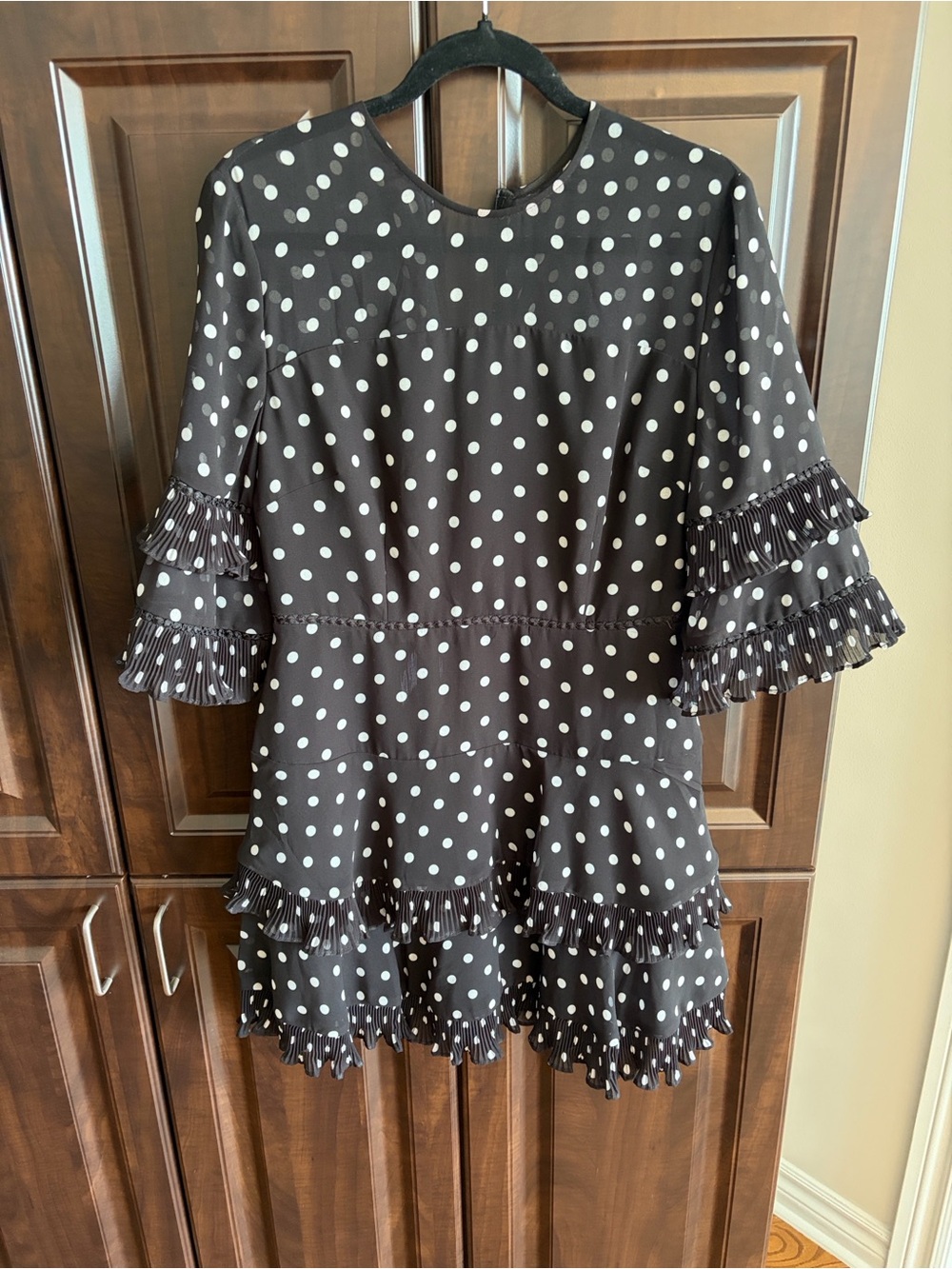 KEEPSAKE the label Black and White Polka Dot Tiered Ruffle Dress - Picture 3 of 8